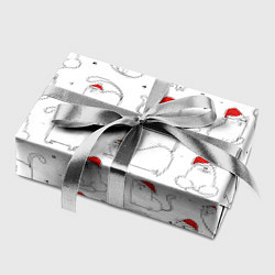 Бумага для упаковки Паттерн новогодний котик, цвет: 3D-принт — фото 2