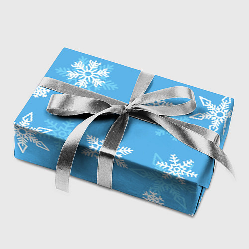 Бумага для упаковки Голубой снегопад / 3D-принт – фото 2