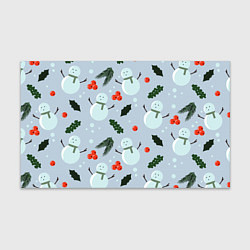 Бумага для упаковки Снеговики и ягодки, цвет: 3D-принт