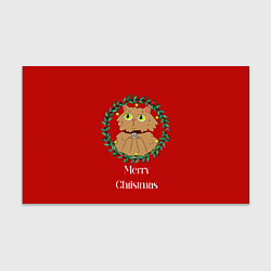 Бумага для упаковки Christmas cat with a garland, цвет: 3D-принт