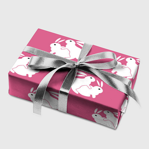 Бумага для упаковки Сексуальные кролики на розовом / 3D-принт – фото 2