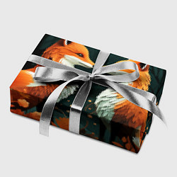 Бумага для упаковки Две лисоньки в стиле Folk Art, цвет: 3D-принт — фото 2
