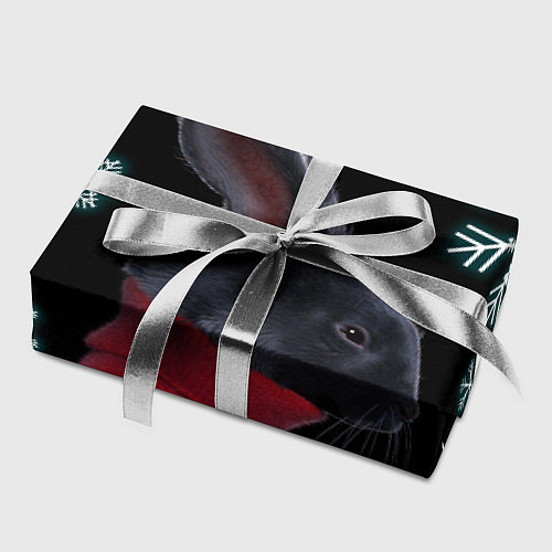 Бумага для упаковки Зимний кролик в свитере / 3D-принт – фото 2