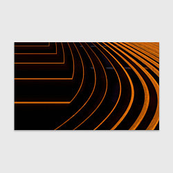 Бумага для упаковки Чёрные полосы и неоновые оранжевые линии, цвет: 3D-принт