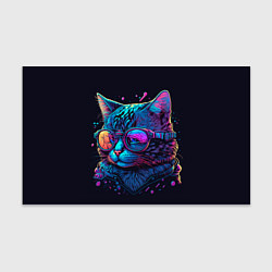 Бумага для упаковки Кот неоновый, цвет: 3D-принт