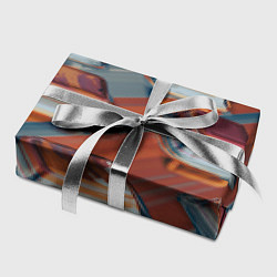 Бумага для упаковки Абстрактная текучие металлические прямоугольники, цвет: 3D-принт — фото 2
