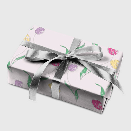 Бумага для упаковки Цветут тюльпаны / 3D-принт – фото 2