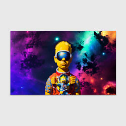 Бумага для упаковки Барт Симпсон в космосе - нейросеть