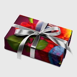 Бумага для упаковки Попугай ара с цветами, цвет: 3D-принт — фото 2