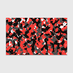 Бумага для упаковки Красно-черный камуфляж, цвет: 3D-принт