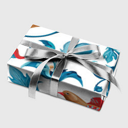 Бумага для упаковки Узоры и птицы, цвет: 3D-принт — фото 2