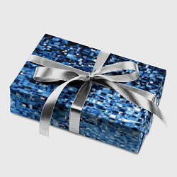 Бумага для упаковки Геометрическое множество синих кубов, цвет: 3D-принт — фото 2