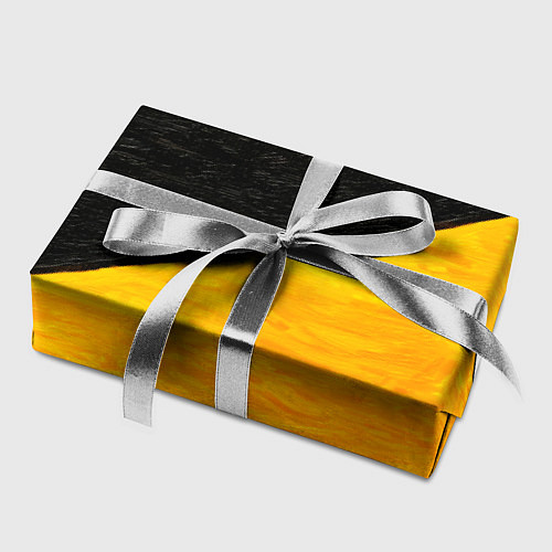 Бумага для упаковки Черно-желтые масляные краски / 3D-принт – фото 2