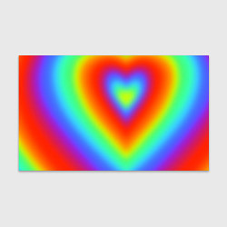 Бумага для упаковки Сердце - радужный градиент, цвет: 3D-принт