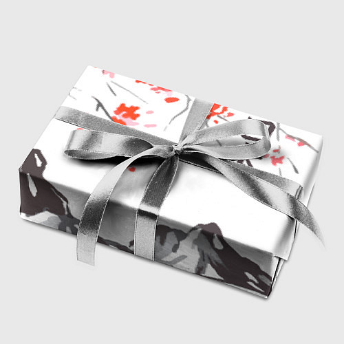 Бумага для упаковки Цветущая сакура и солнце - Япония / 3D-принт – фото 2