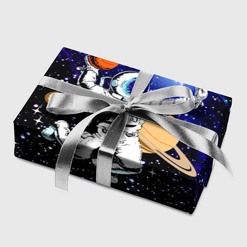 Бумага для упаковки Космический баскетбол / 3D-принт – фото 2