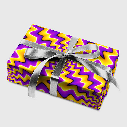Бумага для упаковки Желто-фиолетовая иллюзия вращения / 3D-принт – фото 2