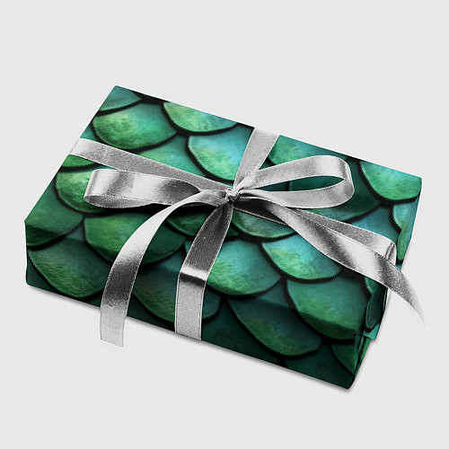 Бумага для упаковки Чешуя зелёного дракона / 3D-принт – фото 2
