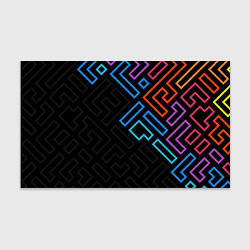 Бумага для упаковки Геометрические фигуры на тёмном фоне тетрис, цвет: 3D-принт