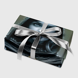 Бумага для упаковки Девушка с синими губами в чёрном плаще, цвет: 3D-принт — фото 2
