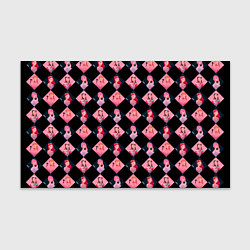 Бумага для упаковки Клеточка black pink, цвет: 3D-принт