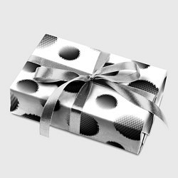 Бумага для упаковки Черные полосатые шары на белом, цвет: 3D-принт — фото 2