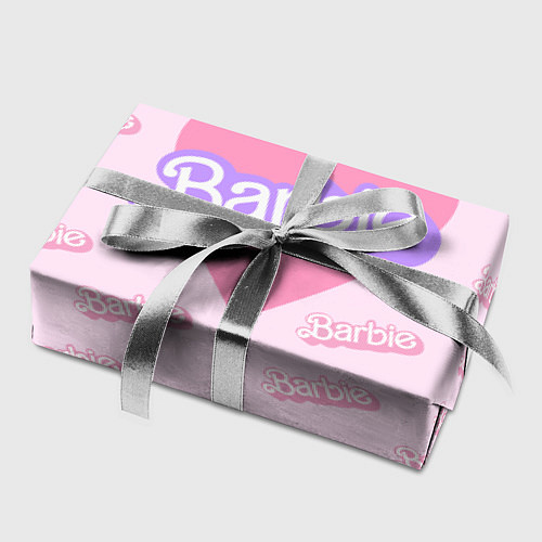 Бумага для упаковки Барби и розовое сердце: паттерн / 3D-принт – фото 2
