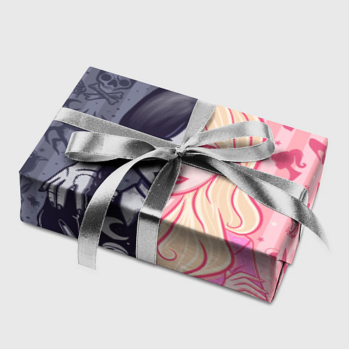 Бумага для упаковки Барби и Уэнсдей - мои две личности: в стиле тату / 3D-принт – фото 2