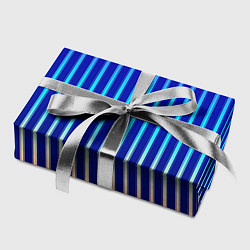 Бумага для упаковки Полосатый синий градиент, цвет: 3D-принт — фото 2