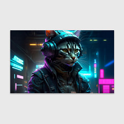 Бумага для упаковки Кот киберпанк от ai, цвет: 3D-принт