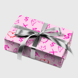 Бумага для упаковки Паттерн - розовые граффити, цвет: 3D-принт — фото 2