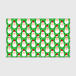 Бумага для упаковки Дед Мороз на зеленом фоне, цвет: 3D-принт