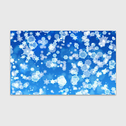 Бумага для упаковки Декоративные снежинки на синем, цвет: 3D-принт