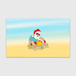 Бумага для упаковки Дед Мороз на море, цвет: 3D-принт
