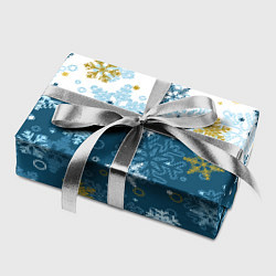 Бумага для упаковки Снежинки новогодние, цвет: 3D-принт — фото 2