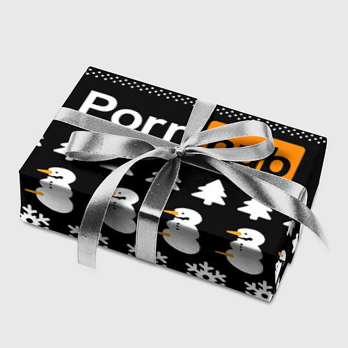 Бумага для упаковки Порнхаб - новогодний паттерн / 3D-принт – фото 2