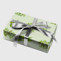 Бумага для упаковки Веточки с зелеными листьями растение, цвет: 3D-принт — фото 2