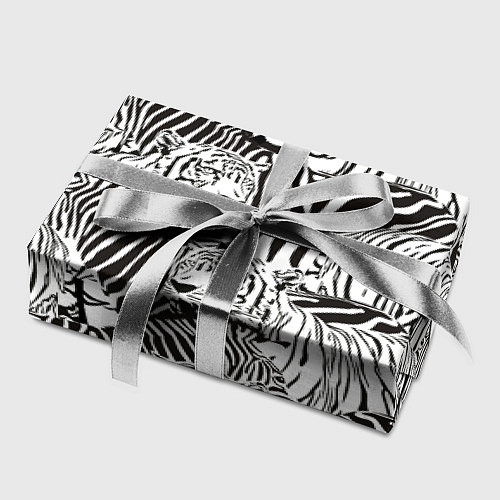 Бумага для упаковки Зебры и тигры / 3D-принт – фото 2