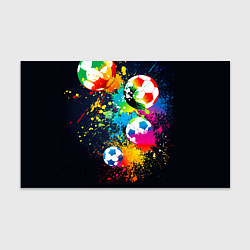 Бумага для упаковки Разноцветные футбольные мячи, цвет: 3D-принт