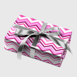 Бумага для упаковки Ломаные полосы бело-розовый, цвет: 3D-принт — фото 2