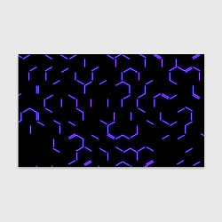 Бумага для упаковки Фиолетовые неоновые неполные гексагоны, цвет: 3D-принт