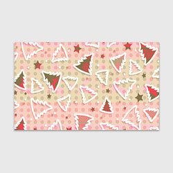 Бумага для упаковки Розовые узоры ёлки, цвет: 3D-принт