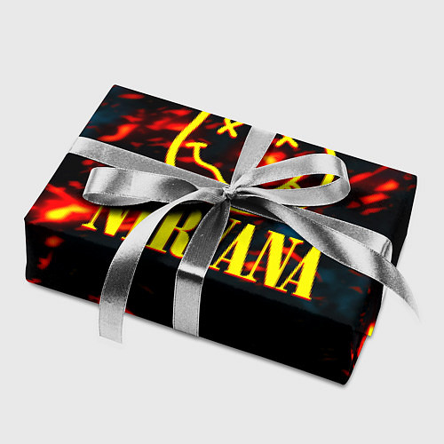 Бумага для упаковки Nirvana rock огненное лого лава / 3D-принт – фото 2