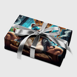 Бумага для упаковки Ёжик в тумане с дымом кальяна, цвет: 3D-принт — фото 2