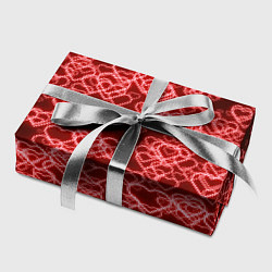 Бумага для упаковки Неоновые сердечки красные, цвет: 3D-принт — фото 2