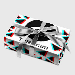 Бумага для упаковки Telegram logo pattern steel, цвет: 3D-принт — фото 2
