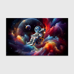 Бумага для упаковки Космонавт далматинец в неоновой галактике, цвет: 3D-принт