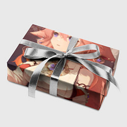 Бумага для упаковки Genshin Impact Яэ Miko smile kitsune, цвет: 3D-принт — фото 2