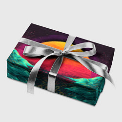 Бумага для упаковки Пиксельный ретро закат, цвет: 3D-принт — фото 2