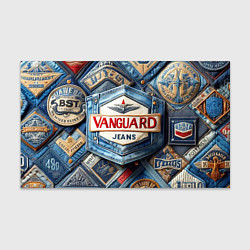 Бумага для упаковки Vanguard denim patchwork - ai art, цвет: 3D-принт